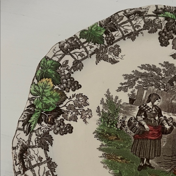 Spode Decorative Plate with Green and Brown Motif - Picture 4 of 7